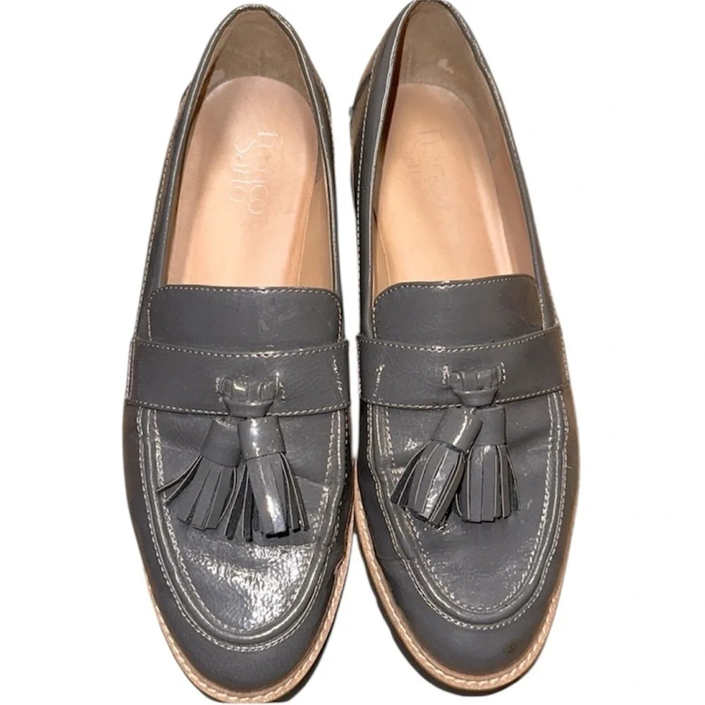 Franco Sarto Glossy Tassel Loafers size 9